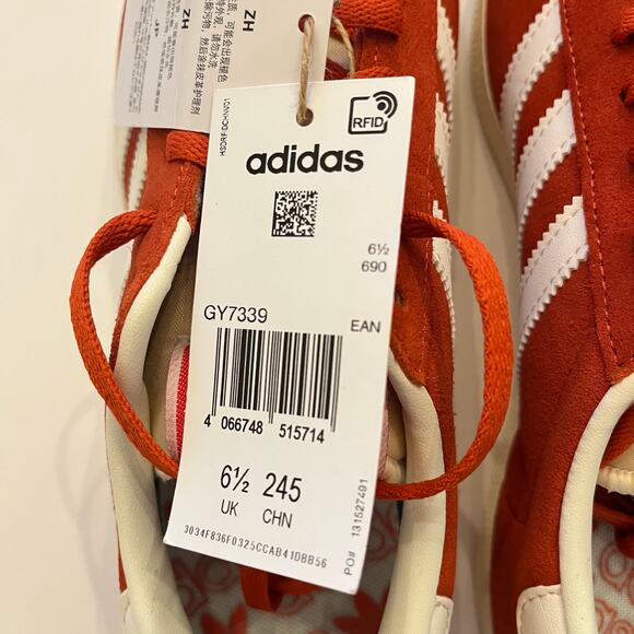 adidas Gazelle Sneakers UK 6.5 US Womens 8.5 US Mens 7 Preloved Red GY7339 NIB - Picture 4 of 12